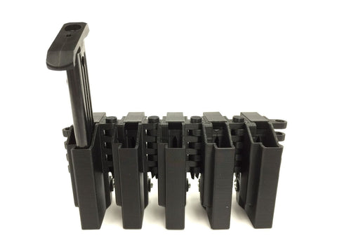 Double Speedloader Pouch For Ruger 10/22 Rotary Magazines - Holds 2 Magazines, Black Nylon, Belt Carry (OWB)